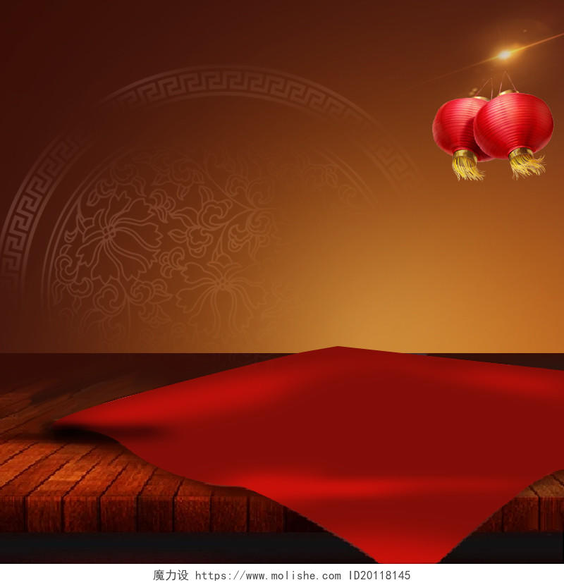 淘宝主图背景素材中国风红色灯笼淘宝主图背景